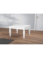 Barock Couchtisch Hochglanz wei 80x80 cm hhe 50cm