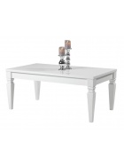 Barock Couchtisch Hochglanz wei 115x65 cm Hhe 50cm