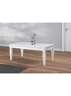 Barock Couchtisch Hochglanz wei 115x65 cm Hhe 50cm