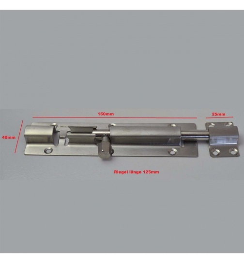Bolzenriegel Edelstahl 175mm Trriegel Schlossriegel...