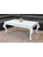 Couchtisch Hochglanz Weiss Wohnzimmer Lack Tisch KRATZFEST Barock Beistelltisch