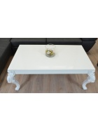 Couchtisch Hochglanz Weiss Wohnzimmer Lack Tisch KRATZFEST Barock Beistelltisch