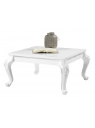 Barock Couchtisch Hochglanz wei 80x80 cm