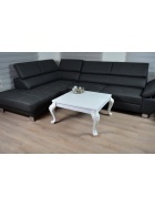 Barock Couchtisch Hochglanz wei 80x80 cm