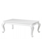 Barock Couchtisch Hochglanz wei� 100x60 cm