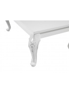 Barock Couchtisch Hochglanz wei� 100x60 cm