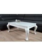 Barock Couchtisch Hochglanz wei� 100x60 cm