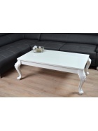 Barock Couchtisch Hochglanz wei120x70cm