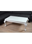 Barock Couchtisch Hochglanz wei120x70cm
