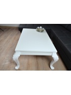 Barock Couchtisch Hochglanz wei120x70cm