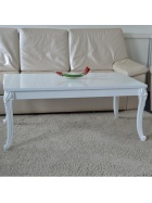 Barock Couchtisch Hochglanz wei 115x65cm 2. ver Hhen