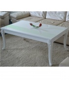 Barock Couchtisch Hochglanz wei 115x65cm 2. ver Hhen