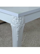 Barok Couchtisch Hochglanz wei� 115x65cm h�he 53cm