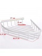 Duschablage aus Aluminium 30x19cm Dusche Eck Korb Eckablage Duschregal Duschkorb